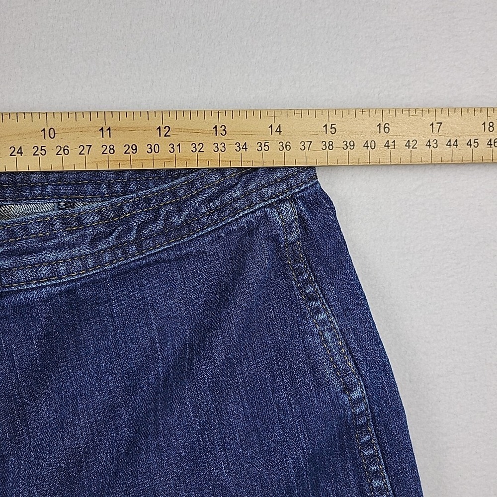 Free People Jayde Sunburst Blue Flare Jeans Women's Size 31 Hemmed READ - Picture 9 of 16